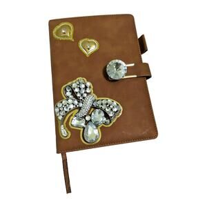 Bling 3D Notebook Lined Journal Notebook Notepad Huge Stone Embellishments *READ